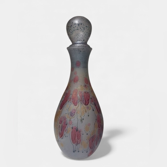 Revuen Hebron Multicolor Frosted Decanter, Stopper, and 6 glasses - Picture 2 of 2